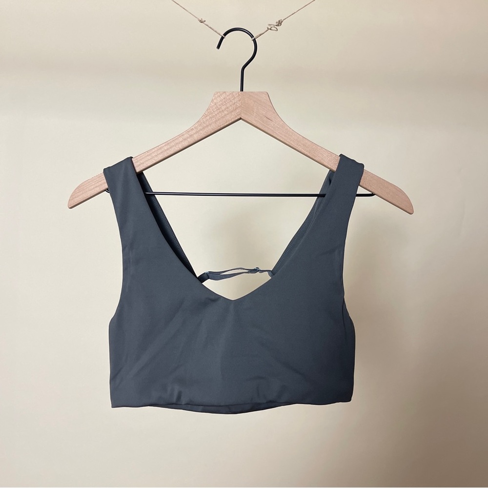 KITH Sport Cut Out Sports Bra in Charcoal Grey